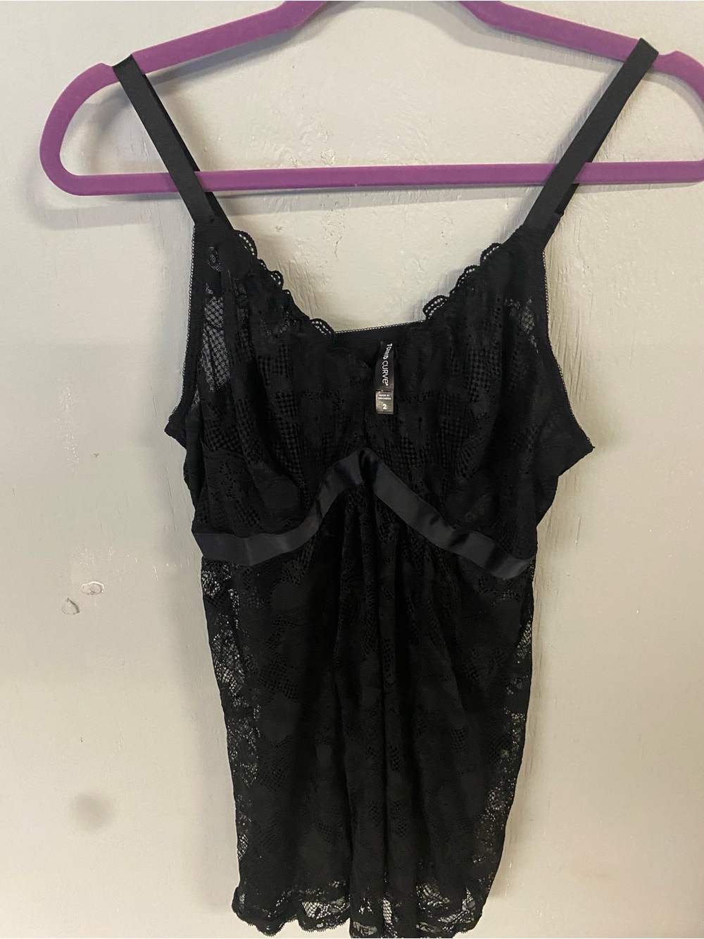 TORRID Curve Black  Lace Chemise size 2 baby doll collection